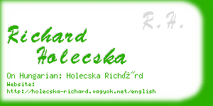 richard holecska business card